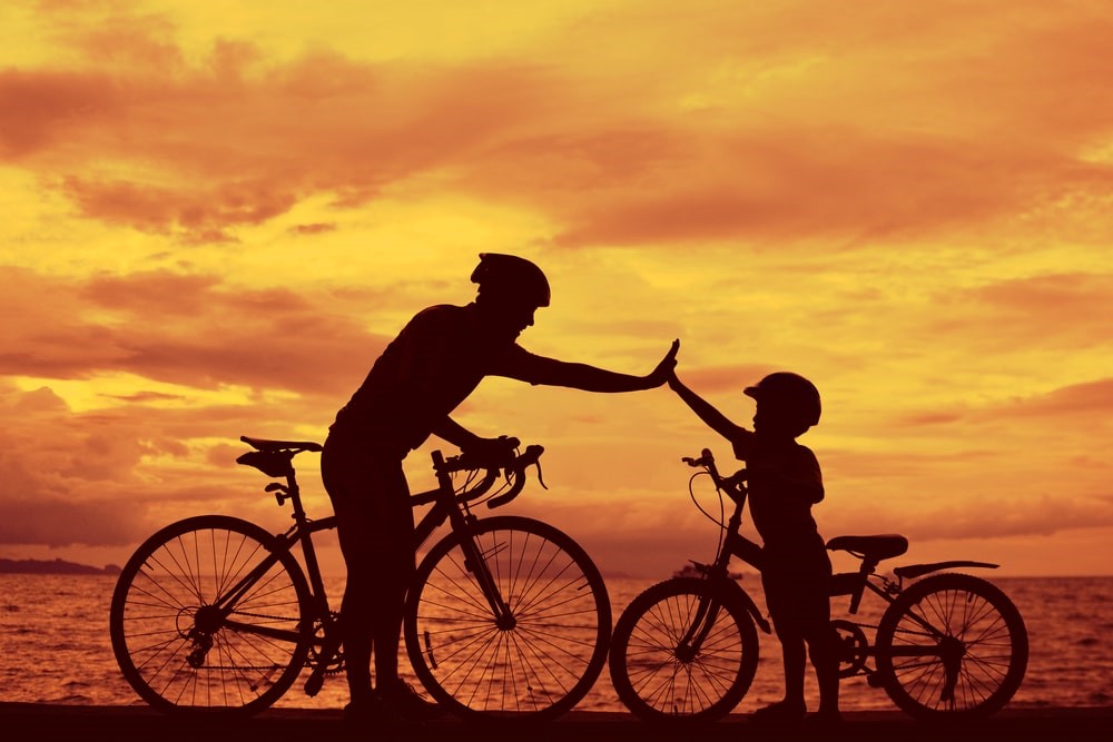 Early morning cycling at sunrise has many benefits and is safe